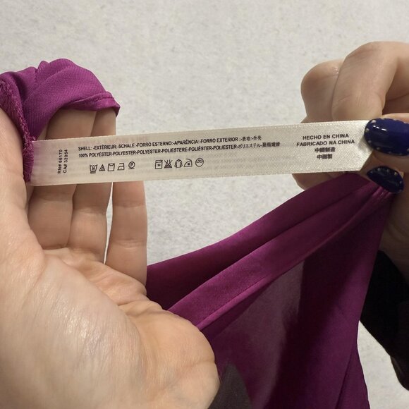 Free People Dress Womens Small Purple Intimately Strappy Ruffle Slip Mini V Neck - Picture 7 of 9